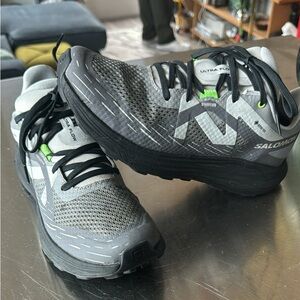Salomon Ultra Flow Grey and Black Athletic Shoes